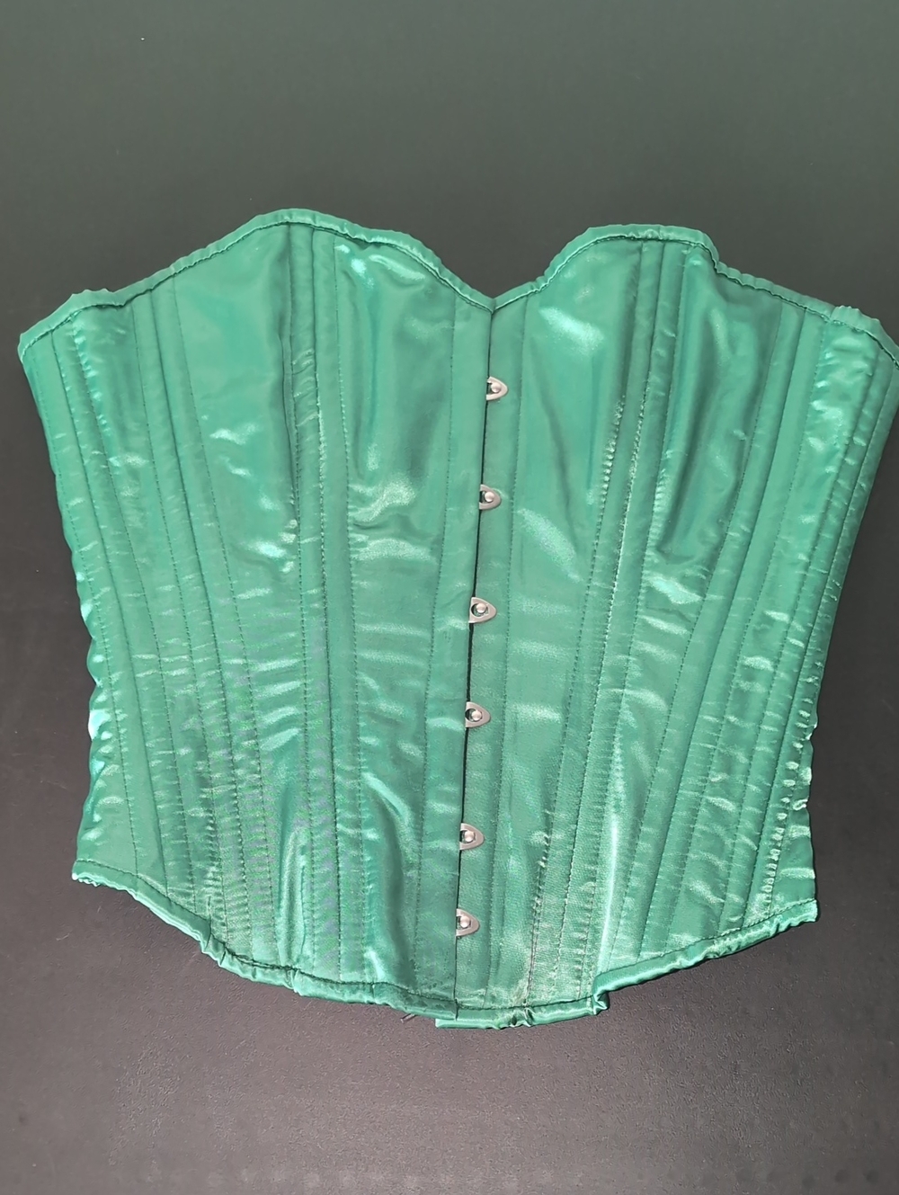 Emerald Green Satin Corset Top